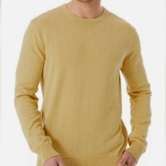 Leith Other - Lello Crewneck Sweater Size XXL Yellow 100% Organic Cotton Preppy Old Money